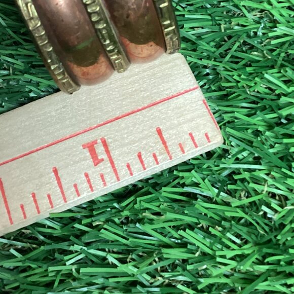 Vintage Copper & Brass Napkin Rings Set of 6 - Picture 6 of 7